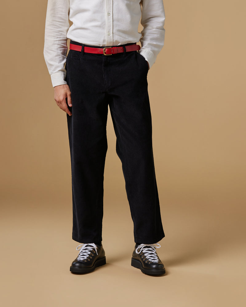 Buy Arrow Sports Men Black Low Rise Bronson Slim Fit Corduroy Casual  Trousers - NNNOW.com