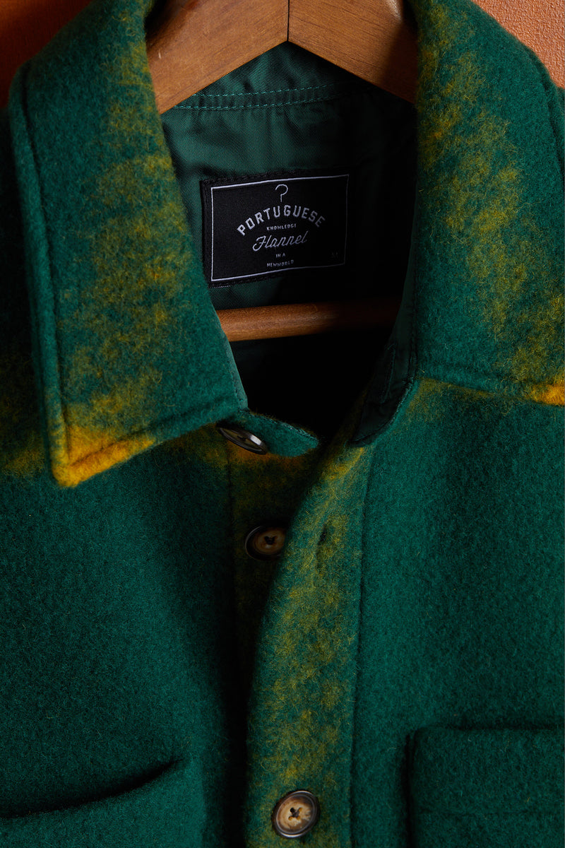 Men's Flannel Fleece Lined Shirt - Green Tartan Blackwatch (LV6